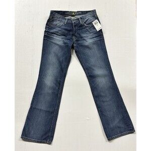 Lucky Brand men size waist 32 slim bootleg blue denim jeans